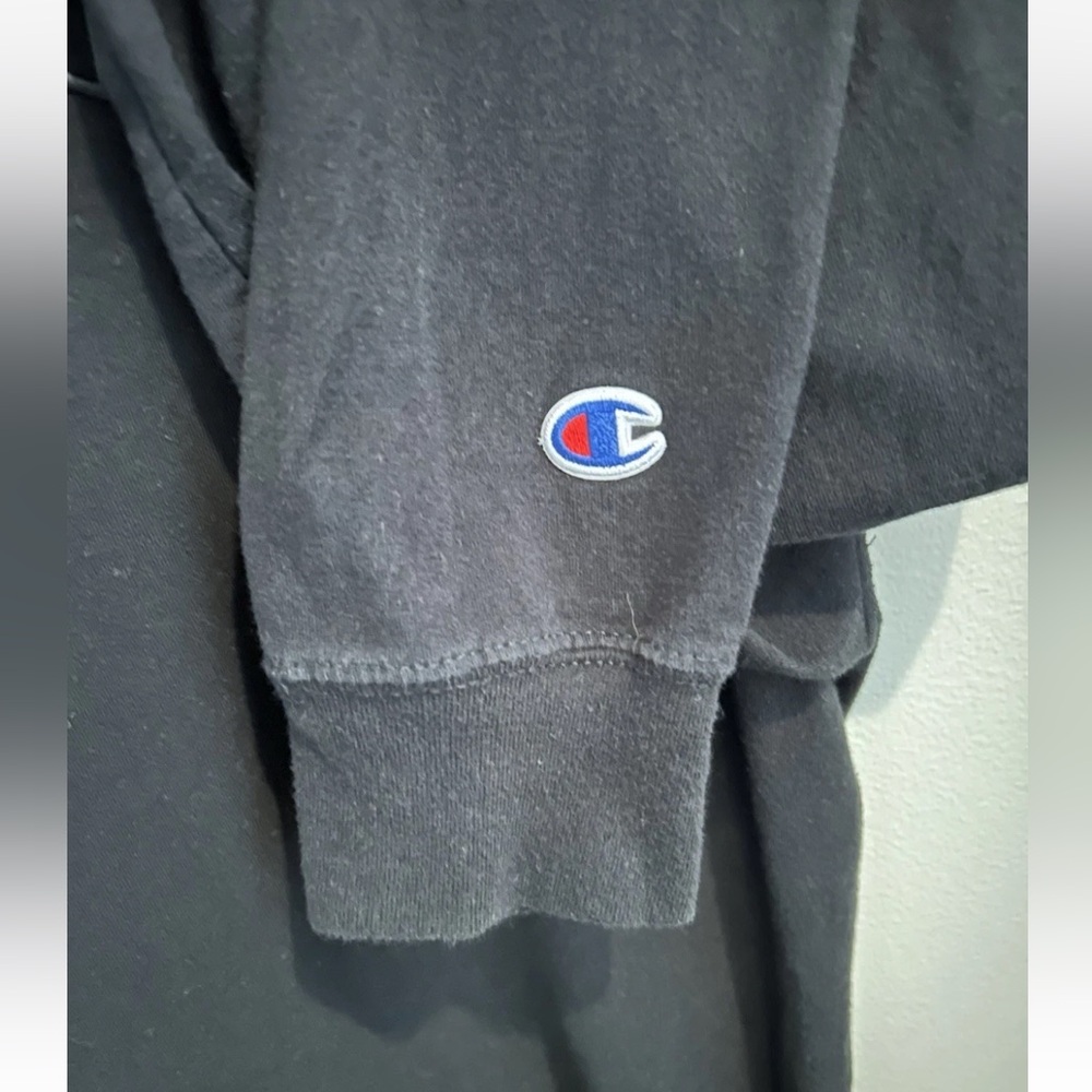 Champion Men’s Long Sleeve Authentic Shirt Size Large In Black - Picture 3 of 7